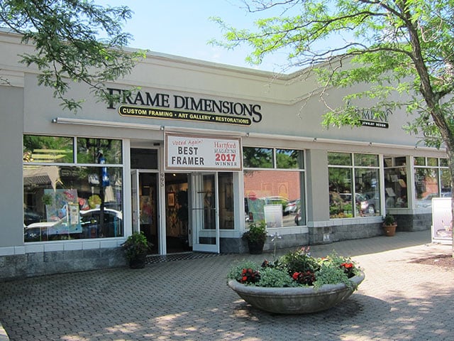 Frame Dimensions - West Hartford custom framing